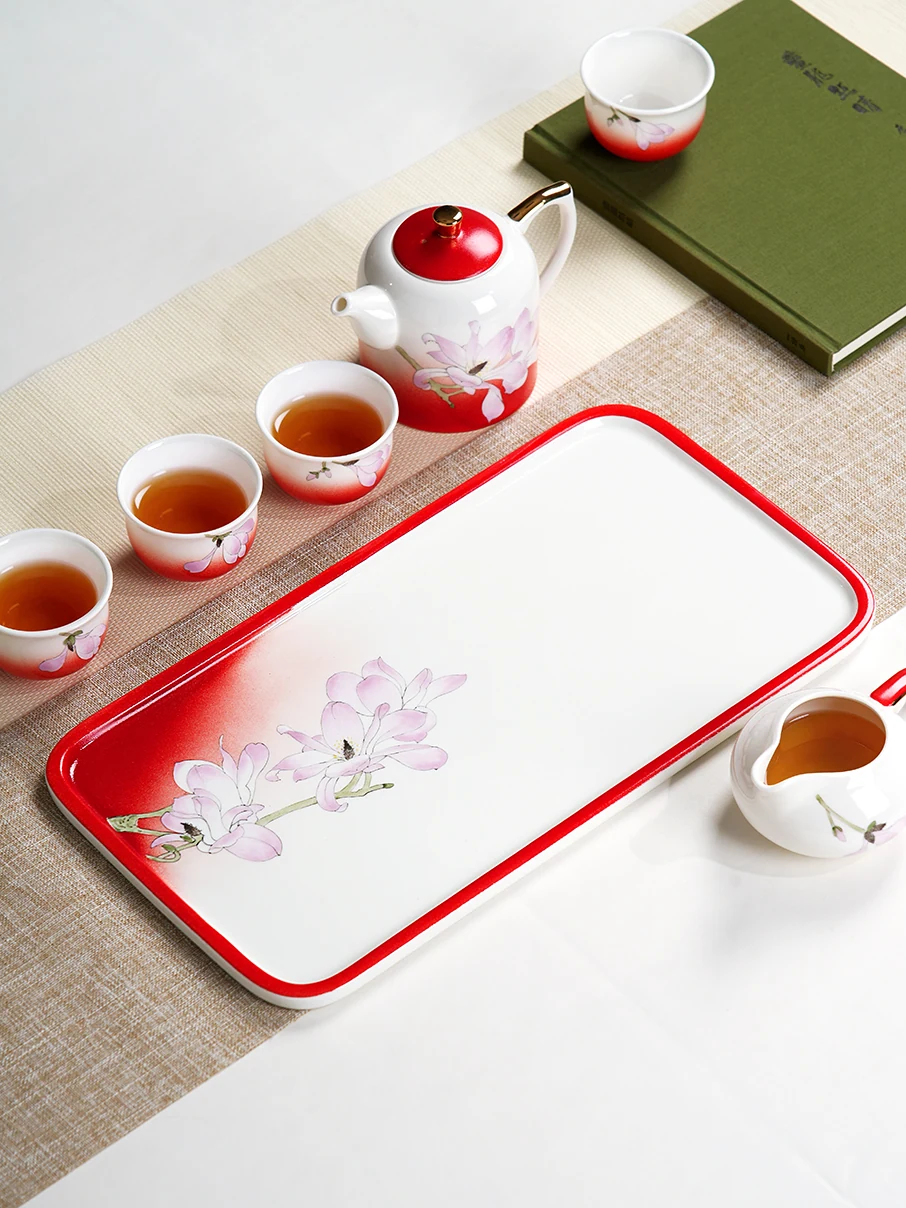 Magnolia at Sunset Hand-Painted Tea Set — view 2